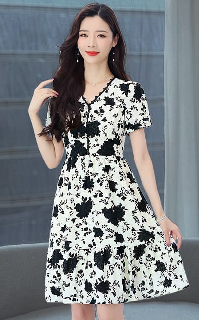 4✮- NOFPF1639 - Knee Dress