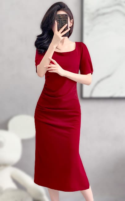 4✮- NOFPF2527 - Bodycon Midi Dress