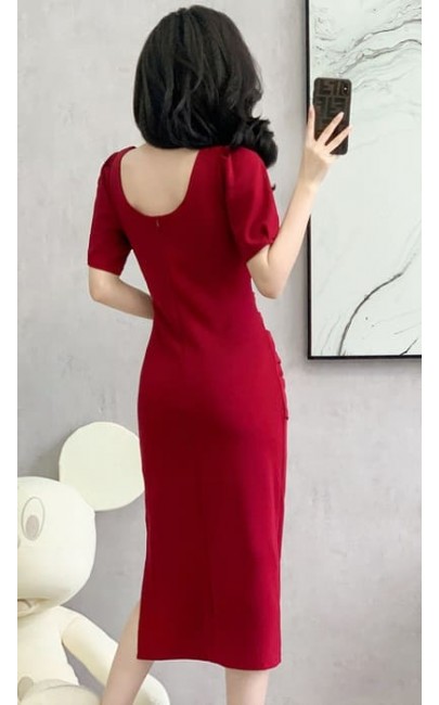 4✮- NOFPF2527 - Bodycon Midi Dress