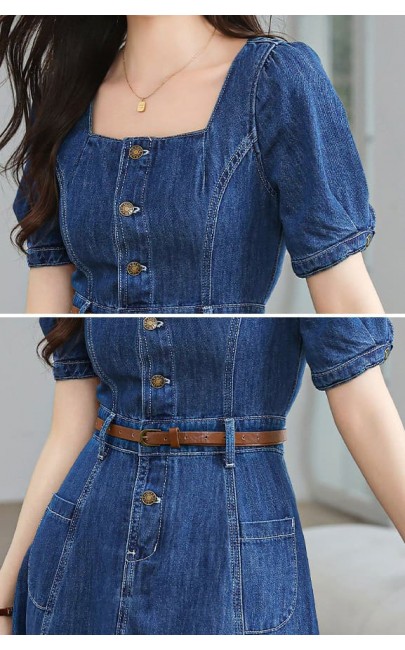 4✮- NPFPF4173 - Denim Knee Dress