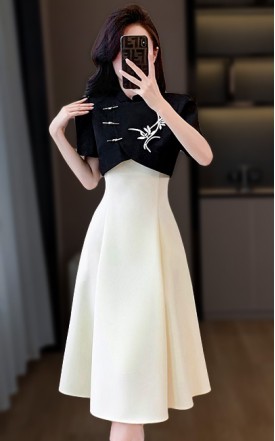 4✮- NQFPF4505 - Knee Dress (With Cardigan)
