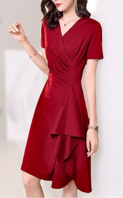 4✮- NRFBY158 / BY580 - Bodycon Knee Dress (Small Cut)