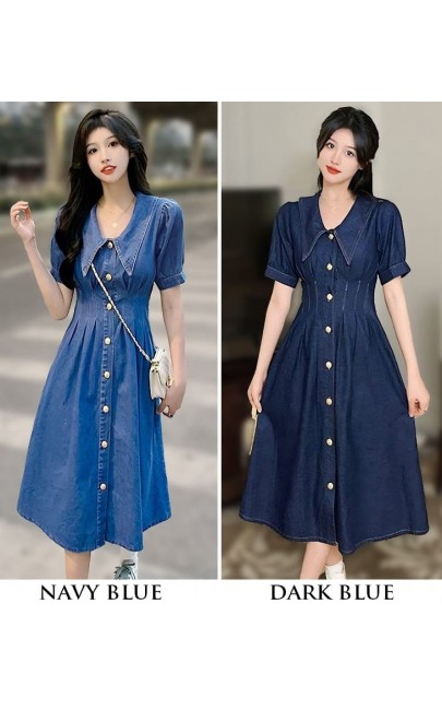4✮- NTFPF2396 - Denim Midi Dress 4✮- NTFPF2396 - Denim Midi Dress