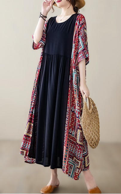 4✮- NUFBY212 - Oversize Midi Dress (XL-6XL)