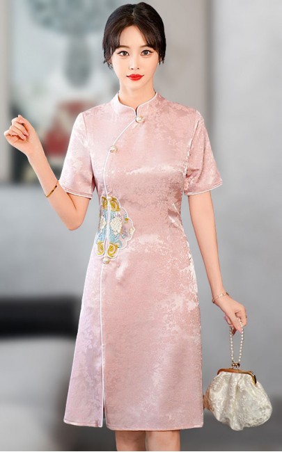 4✮- NUFPF4747 - Knee Dress (Cheongsam)