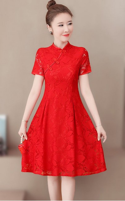 4✮- NUFPF4749 / BY325 - Knee Dress (Cheongsam)