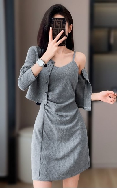 4✮- NYFBY467 / BY564 - Bodycon Dress (With Cardigan)