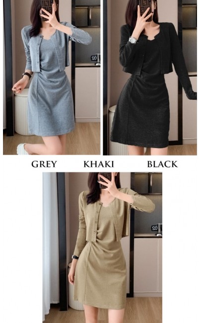 4✮- NYFBY467 / BY564 - Bodycon Dress (With Cardigan) 4✮- NYFBY467 / BY564 - Bodycon Dress (With Cardigan)