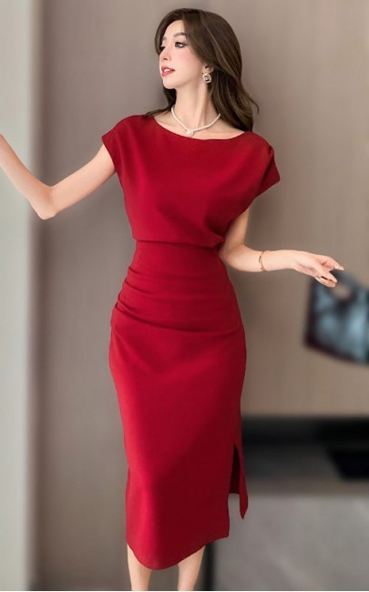 4✮- NYFPF21470 - Bodycon Midi Dress (Top+Skirt)