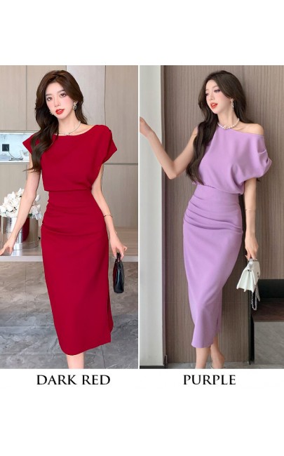 4✮- NYFPF21470 - Bodycon Midi Dress (Top+Skirt) 4✮- NYFPF21470 - Bodycon Midi Dress (Top+Skirt)
