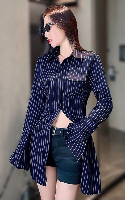 4✮- NYFPF21559 - Long Casual Shirt