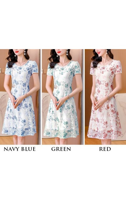 4✮- NYFPF21745 / BY576 - Knee Dress  (Small Cut)