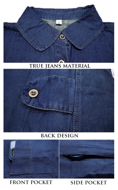 4✮- NZFBY508 / MY13302 - Denim Knee Dress 4✮- NZFBY508 / MY13302 - Denim Knee Dress