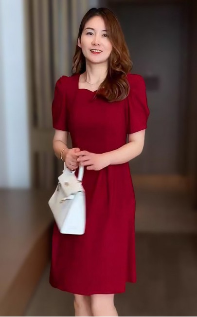 4✮- OAFPF17681 - Knee Dress (Small Cut)