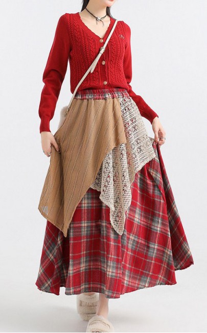 4✮- OAFPF25396 - Midi Skirt (S-3XL)