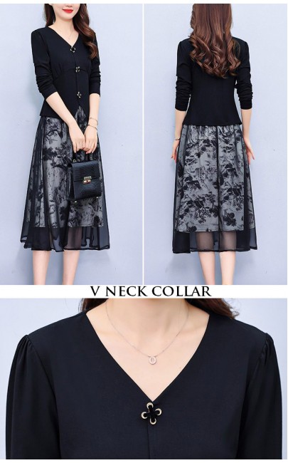 4✮- OAFPF26537 - Midi Dress (Top+Skirt)(Small Cut) 4✮- OAFPF26537 - Midi Dress (Top+Skirt)(Small Cut)
