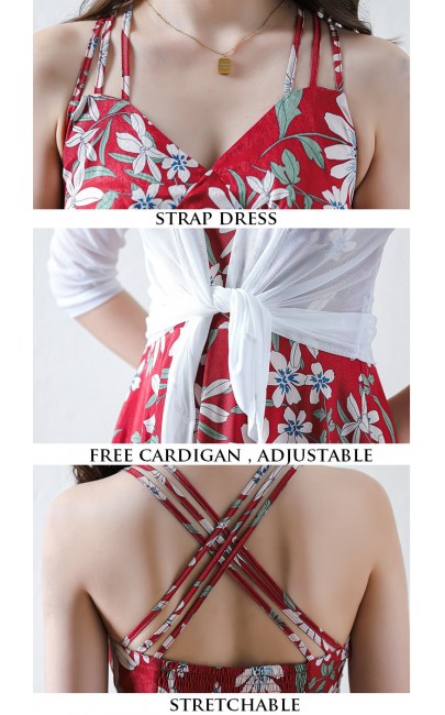 4✮- OAFPF26576 - Midi Dress (With Cardigan) 4✮- OAFPF26576 - Midi Dress (With Cardigan)