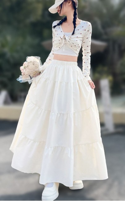 4✮- ODFMY1122 - Midi Skirt (S-2XL)
