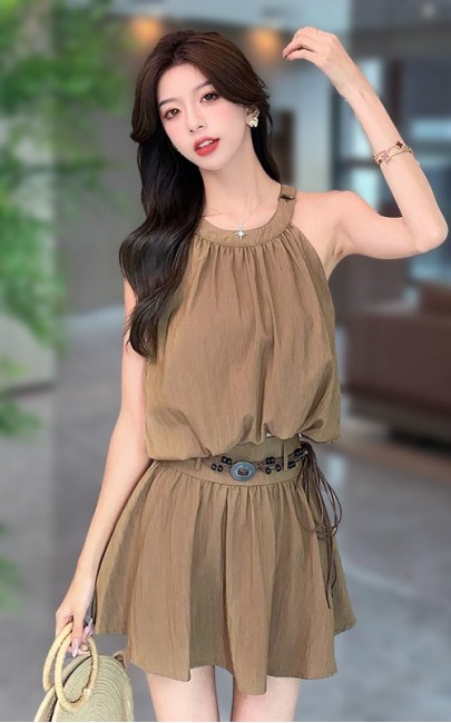 4✮- ODFMY438 - Mini Dress (Top+Skirt)