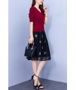 4✮- ODFMY590 - Knee Dress (Top+Skirt)