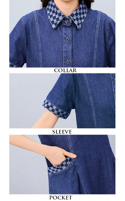4✮- ODFMY782 - Denim Knee Dress 4✮- ODFMY782 - Denim Knee Dress