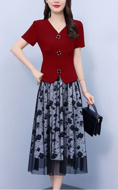 4✮- OGFMY2966 - Knee Dress (Top+Skirt) (Small Cut)