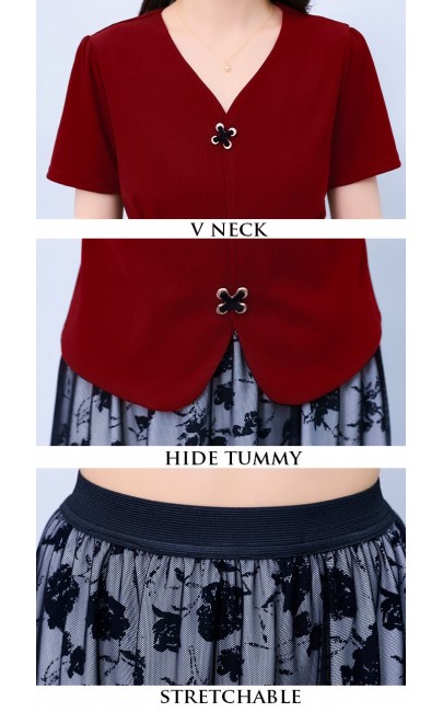 4✮- OGFMY2966 - Knee Dress (Top+Skirt) (Small Cut)