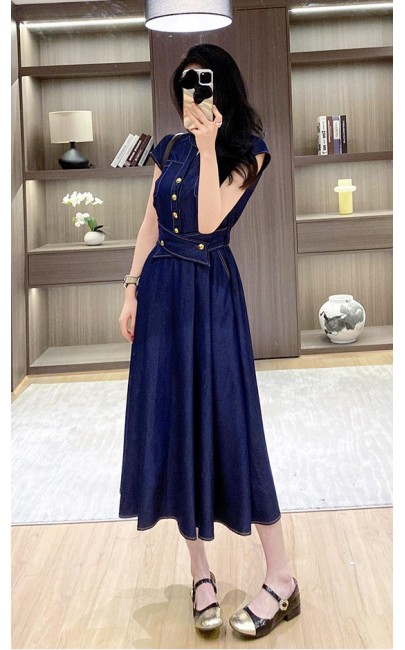 4✮- OIFMY4492 - Denim Midi Dress 4✮- OIFMY4492 - Denim Midi Dress