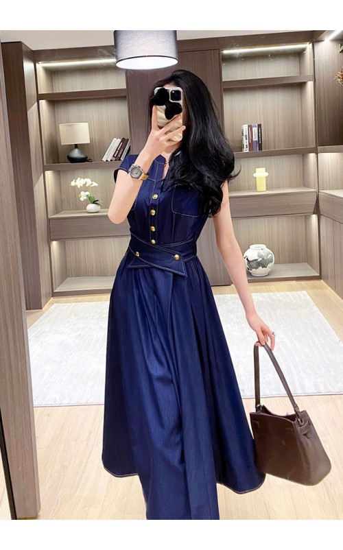 4✮- OIFMY4492 - Denim Midi Dress 4✮- OIFMY4492 - Denim Midi Dress