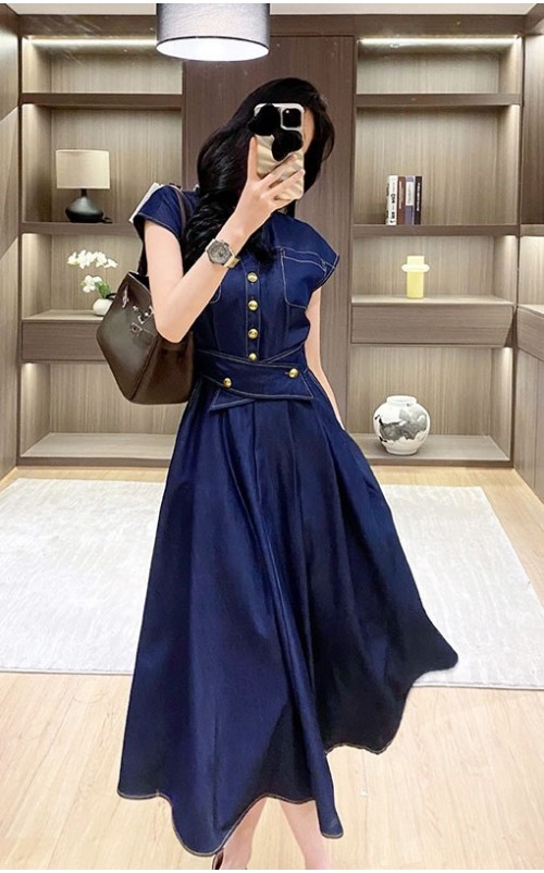 4✮- OIFMY4492 - Denim Midi Dress 4✮- OIFMY4492 - Denim Midi Dress