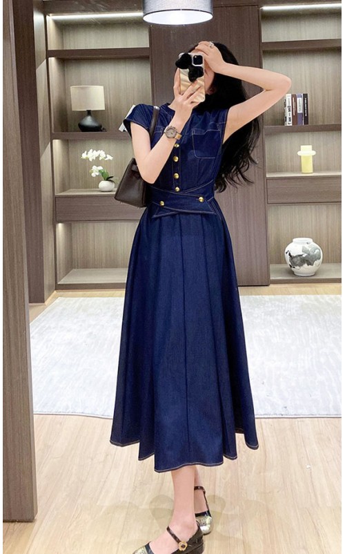 4✮- OIFMY4492 - Denim Midi Dress 4✮- OIFMY4492 - Denim Midi Dress