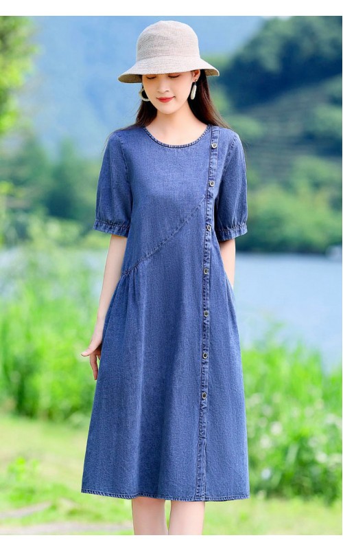 4✮- OIFMY6366 - Denim Knee Dress 4✮- OIFMY6366 - Denim Knee Dress