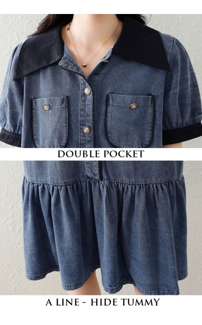4✮- OJFBY396 - Denim Knee Dress 4✮- OJFBY396 - Denim Knee Dress