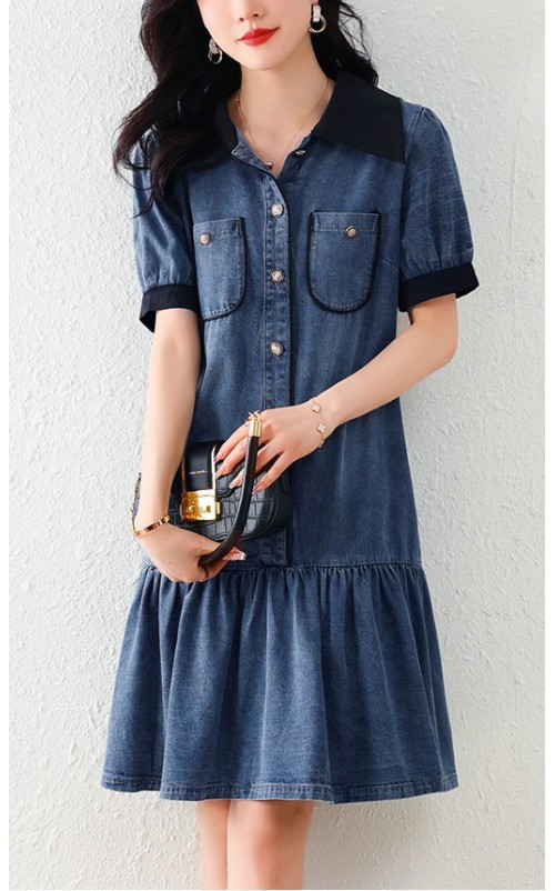 4✮- OJFBY396 - Denim Knee Dress 4✮- OJFBY396 - Denim Knee Dress