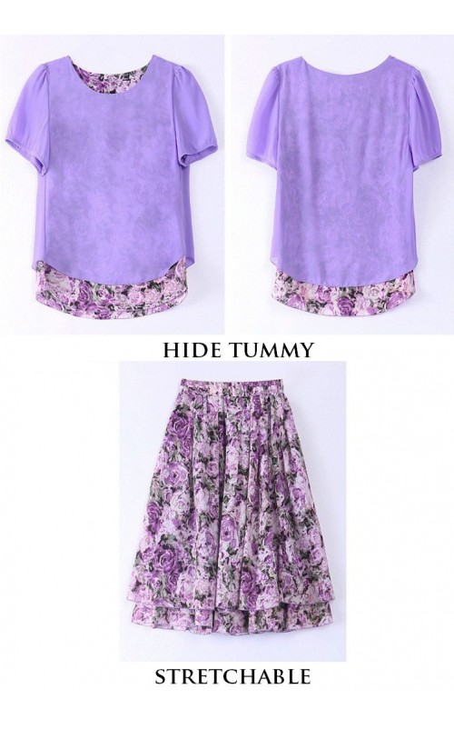 4✮- OJFMY7838 - Knee Dress (Top+Skirt)