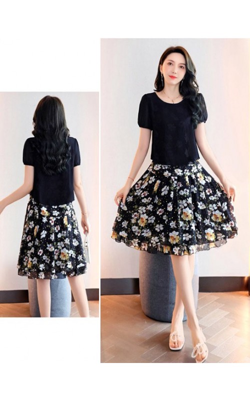 4✮- OJFMY7838 - Knee Dress (Top+Skirt)