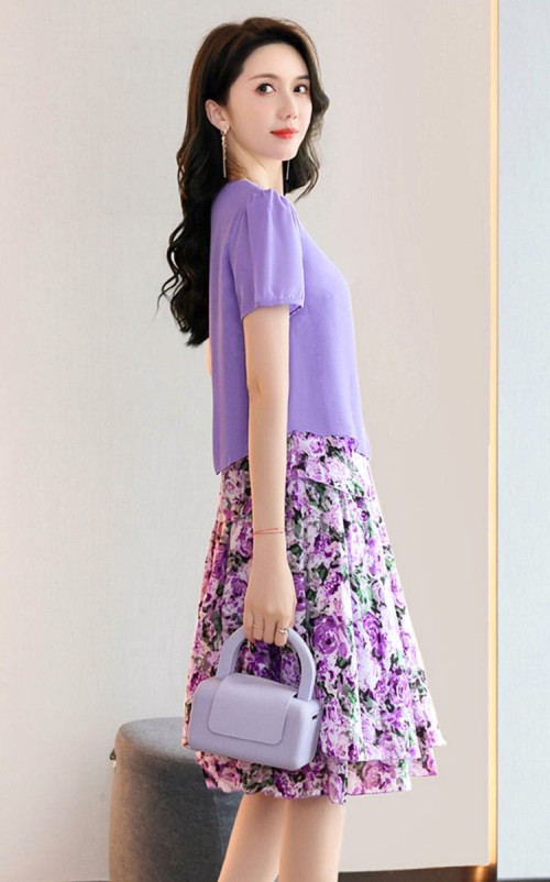 4✮- OJFMY7838 - Knee Dress (Top+Skirt)