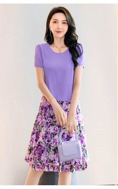 4✮- OJFMY7838 - Knee Dress (Top+Skirt)