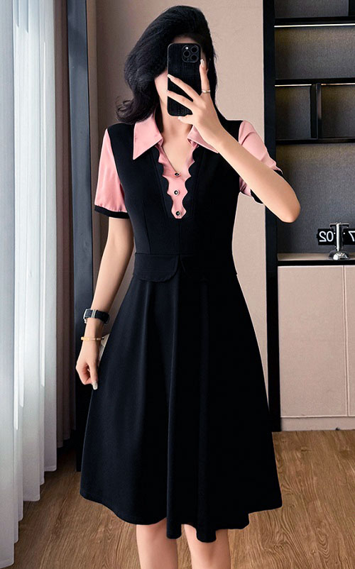 4✮- OKFMY8346 - Knee Dress 4✮- OKFMY8346 - Knee Dress
