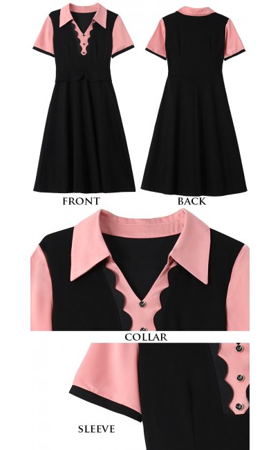 4✮- OKFMY8346 - Knee Dress 4✮- OKFMY8346 - Knee Dress