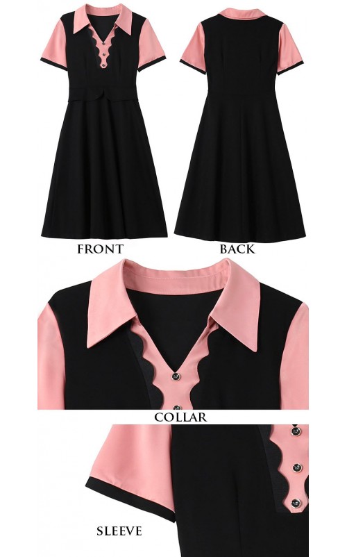 4✮- OKFMY8346 - Knee Dress 4✮- OKFMY8346 - Knee Dress