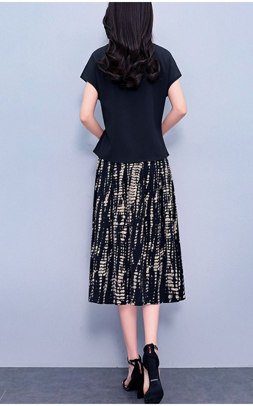 4✮- OKFMY8355 - Knee Dress (Top+Skirt) 4✮- OKFMY8355 - Knee Dress (Top+Skirt)