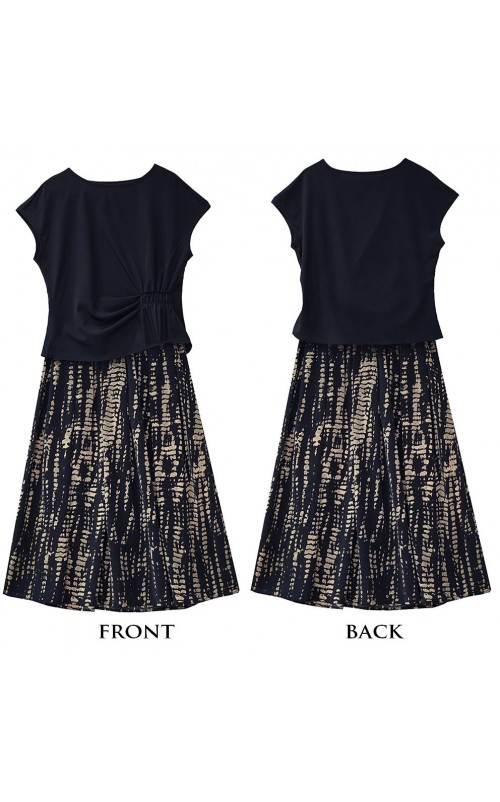 4✮- OKFMY8355 - Knee Dress (Top+Skirt) 4✮- OKFMY8355 - Knee Dress (Top+Skirt)
