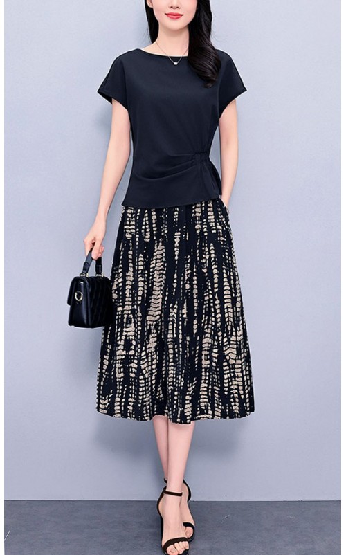 4✮- OKFMY8355 - Knee Dress (Top+Skirt) 4✮- OKFMY8355 - Knee Dress (Top+Skirt)