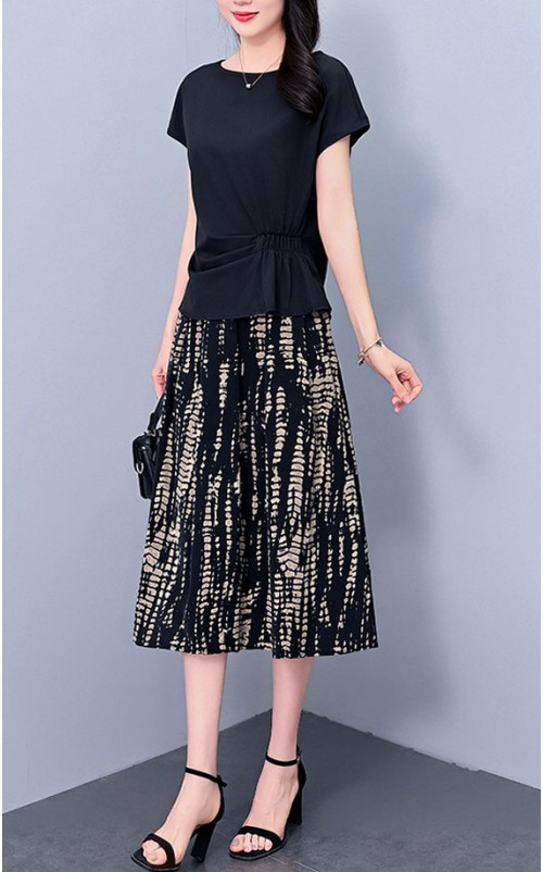 4✮- OKFMY8355 - Knee Dress (Top+Skirt) 4✮- OKFMY8355 - Knee Dress (Top+Skirt)