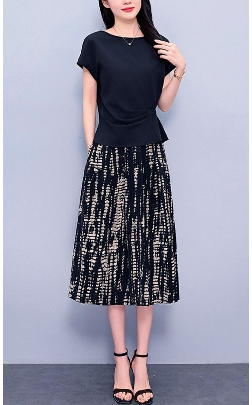 4✮- OKFMY8355 - Knee Dress (Top+Skirt) 4✮- OKFMY8355 - Knee Dress (Top+Skirt)