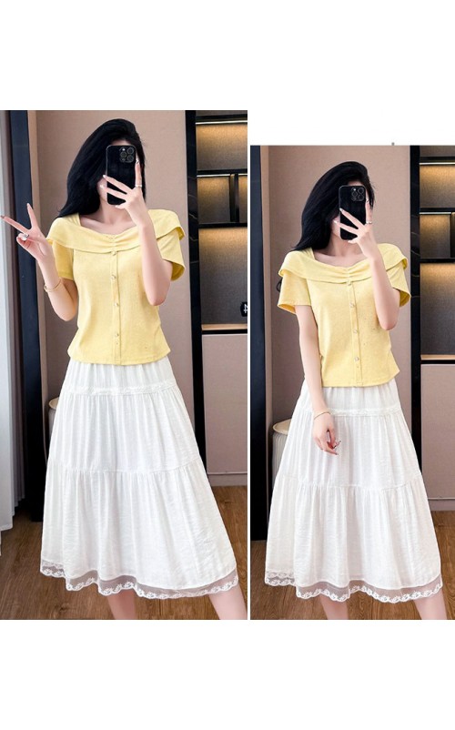 4✮- OKFMY8382 - Midi Dress (Top+Skirt)