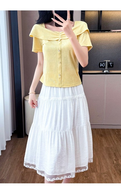 4✮- OKFMY8382 - Midi Dress (Top+Skirt)