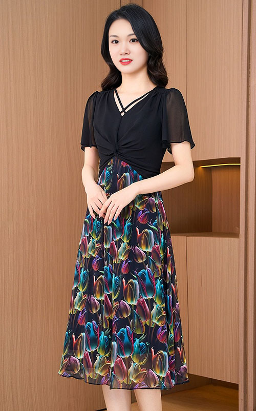 4✮- OKFMY8589 - Knee Dress 4✮- OKFMY8589 - Knee Dress