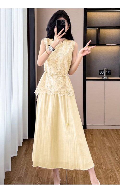 4✮- OKFMY9075 - Midi Dress (Top+Skirt) 4✮- OKFMY9075 - Midi Dress (Top+Skirt)